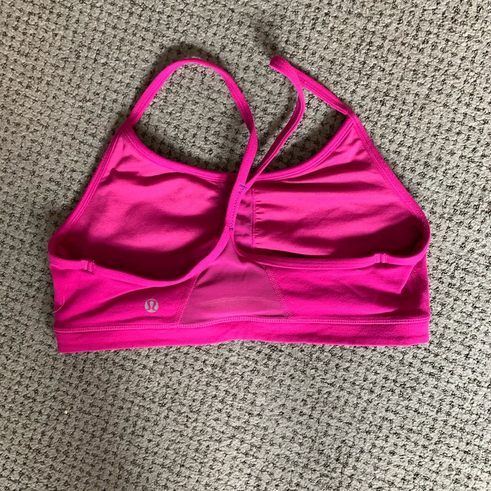 Bright pink lululemon sports bra!